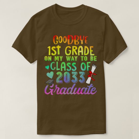 Afscheid eerste graad Hallo tweede rang T-shirt (Design voorkant)