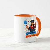 Afscheid en verjaardag Aangepaste naam Mok (Voorkant rechts)