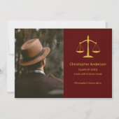 Afscheid Feest Afgestudeerd Jurist Aankondiging (Voorkant)