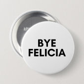afscheid felicia ronde button 7,6 cm (Voorkant /achterkant)
