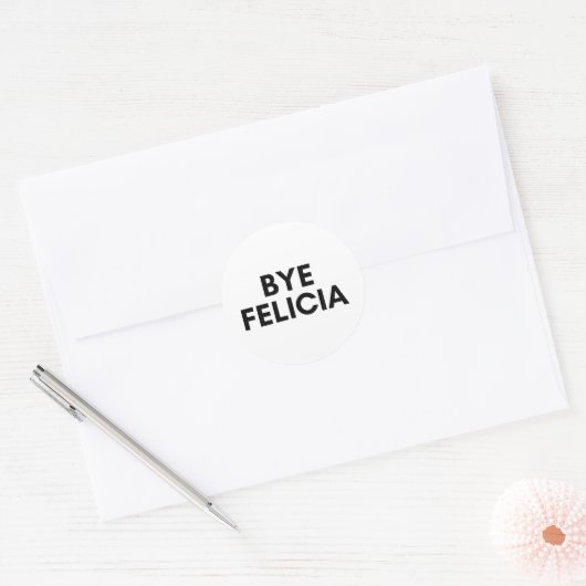afscheid felicia ronde sticker (Envelop)