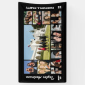 Afscheid Foto Collage Pensioen Feestje Welkom Spandoek (Verticaal)