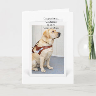 Afscheid gele Labrador Nieuwe Geleidehond Team Kaart