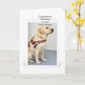 Afscheid gele Labrador Nieuwe Geleidehond Team Kaart (Gele Bloem)