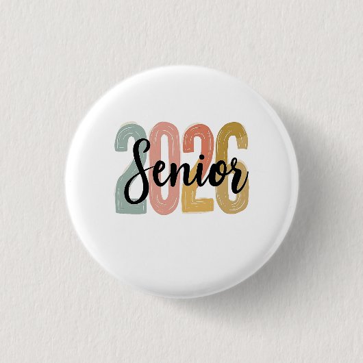 Afscheid Geschenk Afgestudeerde 2026 Senior 2026 Ronde Button 3,2 Cm (Voorkant)