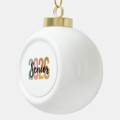 Afscheid Geschenk Afgestudeerden 2026 Keramische Bal Ornament (Rechts)
