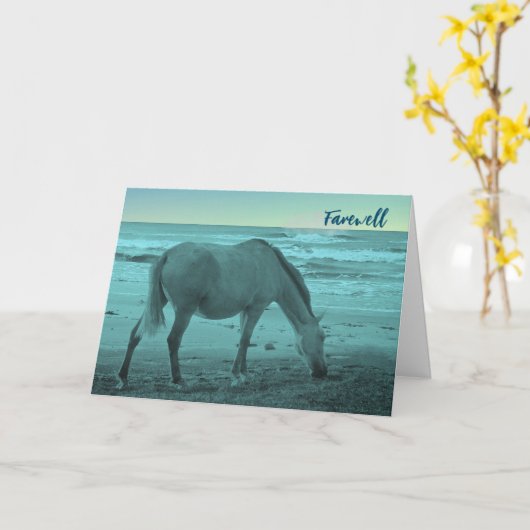Afscheid Good Bye Horse nabij Lake Michigan Kaart (Gele Bloem)