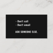 Afscheid Hallo Pensioen Funny Retirement Gag Visitekaartje (Achterkant)