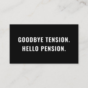 Afscheid Hallo Pensioen Funny Retirement Gag Visitekaartje