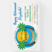 Afscheid Hallo Pensioen Pensioenbaanbreker Spandoek (Verticaal)