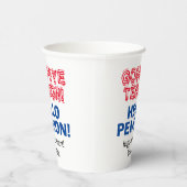 Afscheid Hallo Pensioenfeest Papieren Bekers (Rechts)