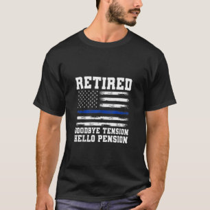 Afscheid Hallo Pensioengerechtigde politie T-shirt