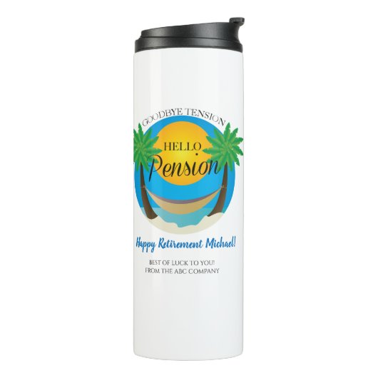 Afscheid Hallo Pensioenuitkering Thermosbeker (Gedraaid links)