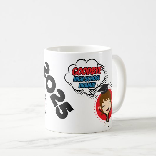 Afscheid High School Drama - Afstuderen Mok 2025 (Voorkant rechts)