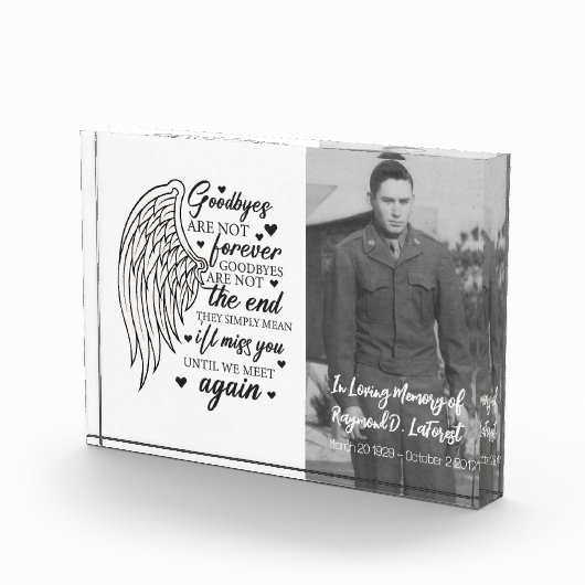 Afscheid is niet voor altijd een gedenkteken fotoblokken (Rechts)