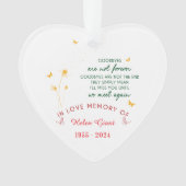 "Afscheid is niet voor altijd" Memorial Ornament (voorkant)