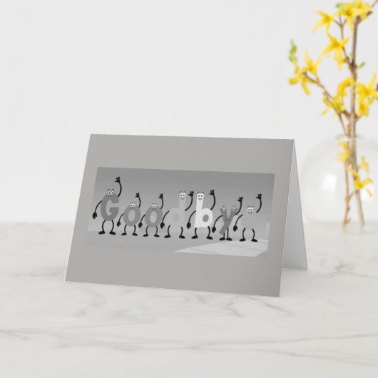 ** AFSCHEID *** JE WORDT "GEMIST" KAART (Gele Bloem)