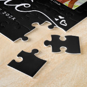 Afscheid K–12 Modern Script Foto Collage Zwart Legpuzzel (Zijkant)