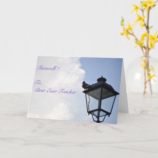 Afscheid - Kaart ! (Gele Bloem)