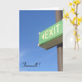 afscheid kaart (Gele Bloem)