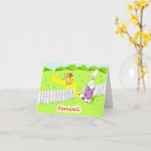 afscheid kaart (Gele Bloem)