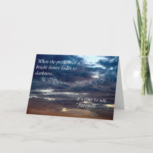 Afscheid Kaart (Voorkant)