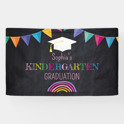 Afscheid kleuterklas meisje  spandoek (Horizontaal)