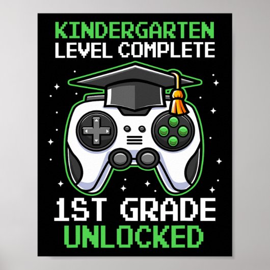 Afscheid kleuterschool 1e leerjaar vrijgespeeld Ga Poster (Voorkant)