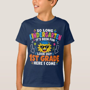 Afscheid kleuterschool diploma 1e klas kinderen t-shirt