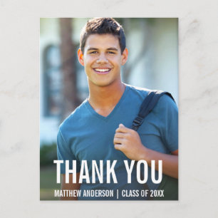 Afscheid Moderne Foto Bedankt Postcard BWB Briefkaart