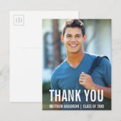 Afscheid Moderne Foto Dank U Kaart BWB (Voorkant / Achterkant)