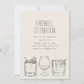 Afscheid Moving Pensioen Partij Nodig Drinken Kaart (Voorkant)