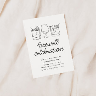 Afscheid Moving Pensioen Partij Nodig Drinken Kaart