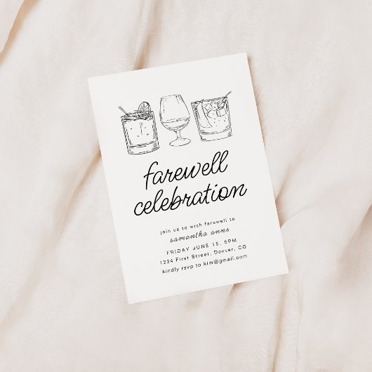 Afscheid Moving Pensioen Partij Nodig Drinken Kaart