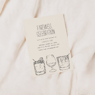 Afscheid Moving Pensioen Partij Nodig Drinken Kaart