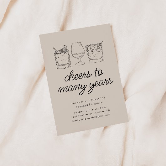 Afscheid Moving Pensioen Partij Nodig Drinken Kaart