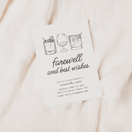 Afscheid Moving Pensioen Partij Nodig Drinken Kaart