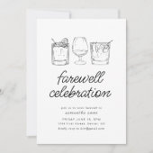 Afscheid Moving Pensioen Partij Nodig Drinken Kaart (Voorkant)