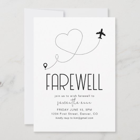 Afscheid Moving Pensioen Partij Uitnodigen met Vli Kaart (Voorkant)