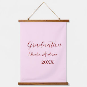 Afscheid naam klas van 20XX mauve kalligrafie co Hangend Wandkleed