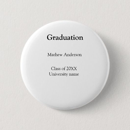 Afscheid naam klas van 20XX universiteit naam simp Ronde Button 5,7 Cm (Voorkant)