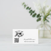 Afscheid Naamkaart QR-code invoegkaart Contactkaartje (Staand voorkant)