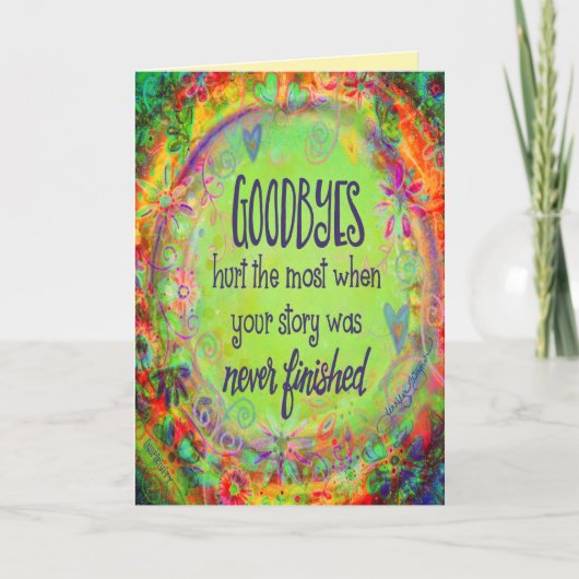 Afscheid nemen doet pijn als het verhaal nog niet  kaart (Voorkant)