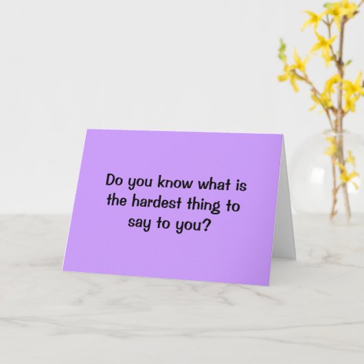 AFSCHEID NEMEN IS HET MOEILIJKSTE OM TE ZEGGEN KAART (Gele Bloem)