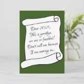 Afscheid nemen van 2021 Grappige seizoensgroeten  Feestdagenkaart (Staand voorkant)