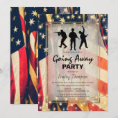 Afscheid nemen van de  patriottische vlag van Sold Kaart (Voorkant / Achterkant)