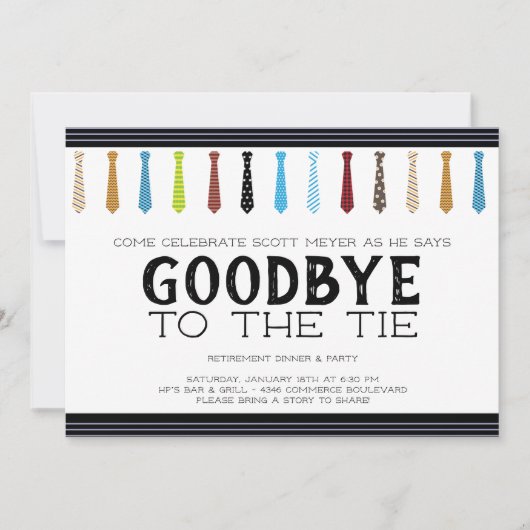 Afscheid nemen van de Stropdas Kaart (Voorkant)