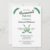 Afscheid pensioen Golf Club krans thema feest Kaart (Voorkant)