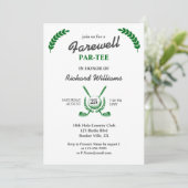 Afscheid pensioen Golf Club krans thema feest Kaart (Staand voorkant)