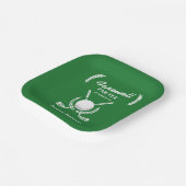 Afscheid pensioen golfclubs krans themafeest papieren bordje (Gebogen)